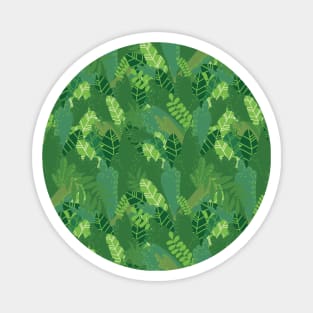 Summer green leaves Magnet